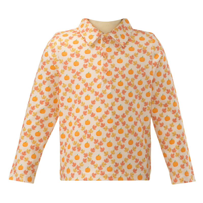 Pumpkin Check Polo Shirt