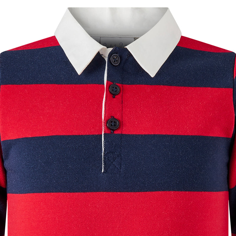 Red Stripe Rugby Top