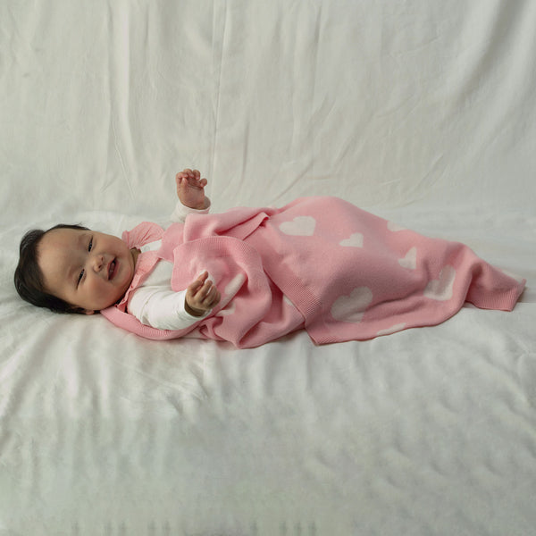 Heart Knit Blanket