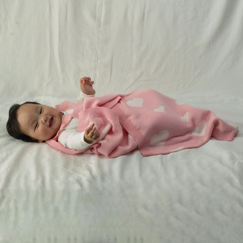 Heart Knit Blanket