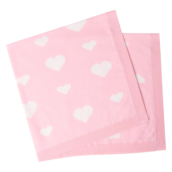 Heart Knit Blanket