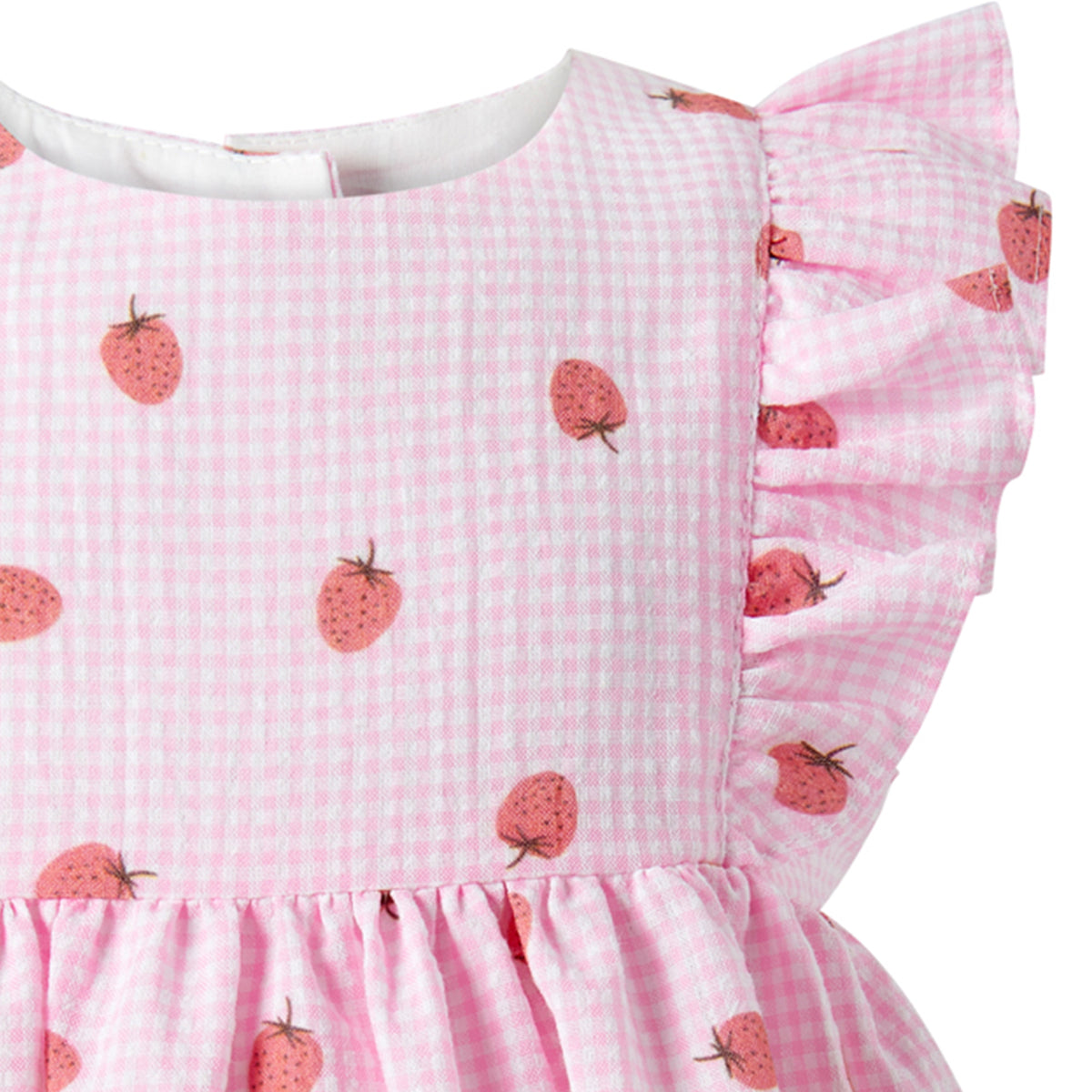 Strawberry Gingham Sundress & Hat