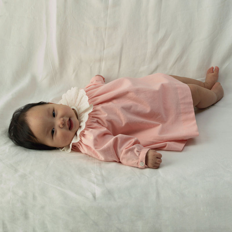 Flannel Dress with Broderie Collar