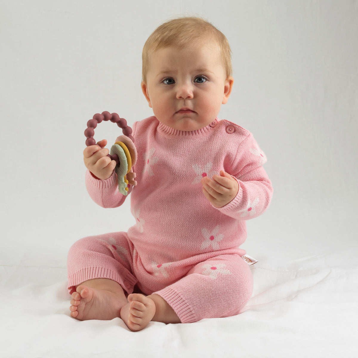 Pink Keys Teething Toy
