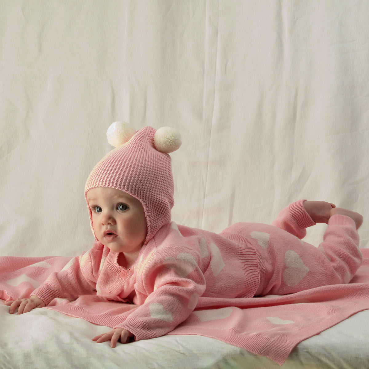 Pink Pom Pom Hat