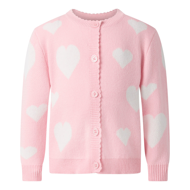 Heart Knit Cardigan & Leggings Set