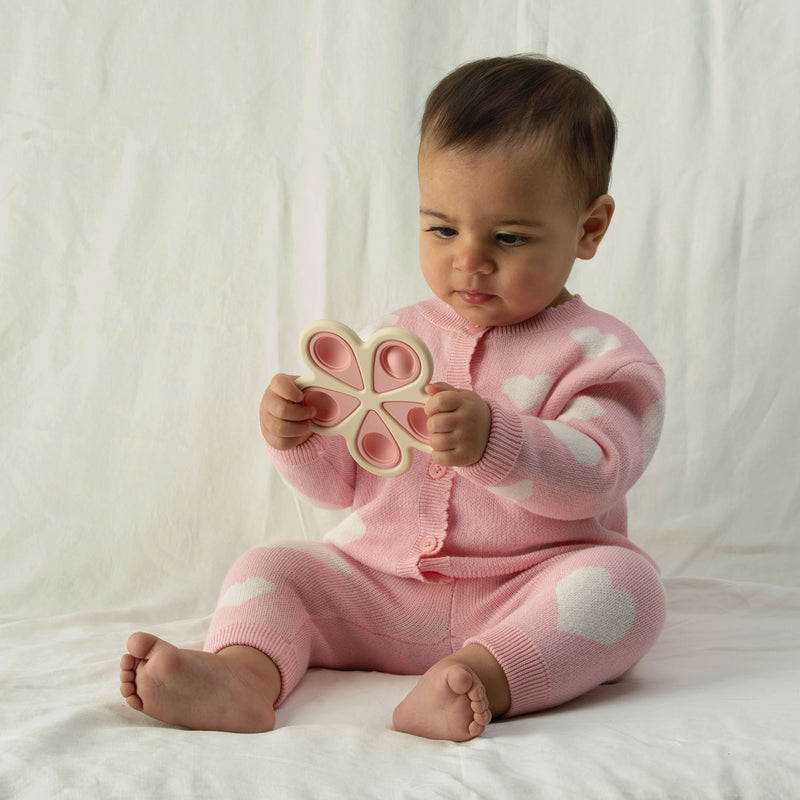 Heart Knit Cardigan & Leggings Set