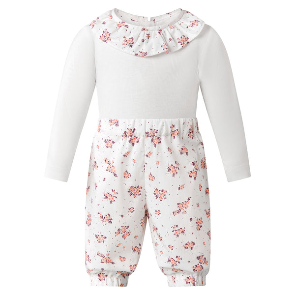 Floral Collar Body and Trousers Set
