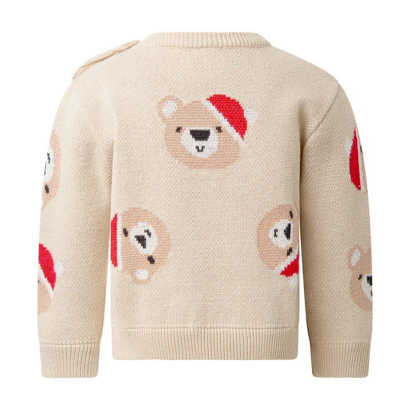 Santa Teddy Bear Knit Sweater & Leggings Set