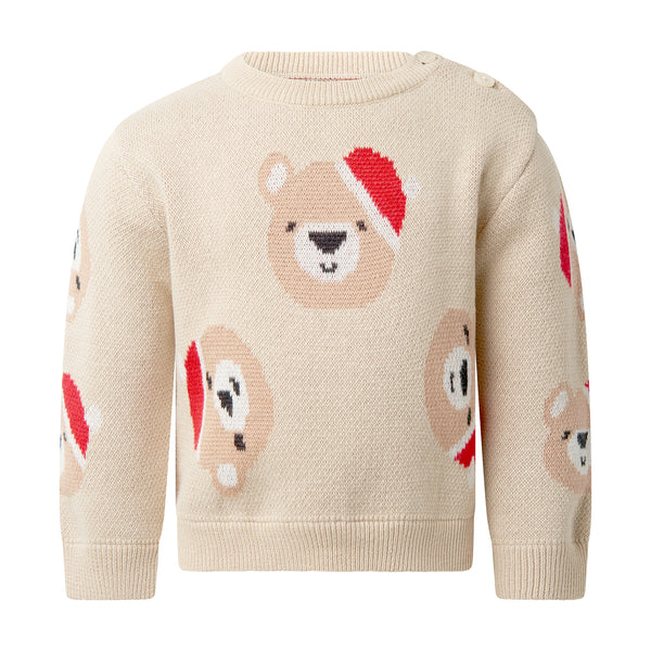 Santa Teddy Bear Knit Sweater & Leggings Set