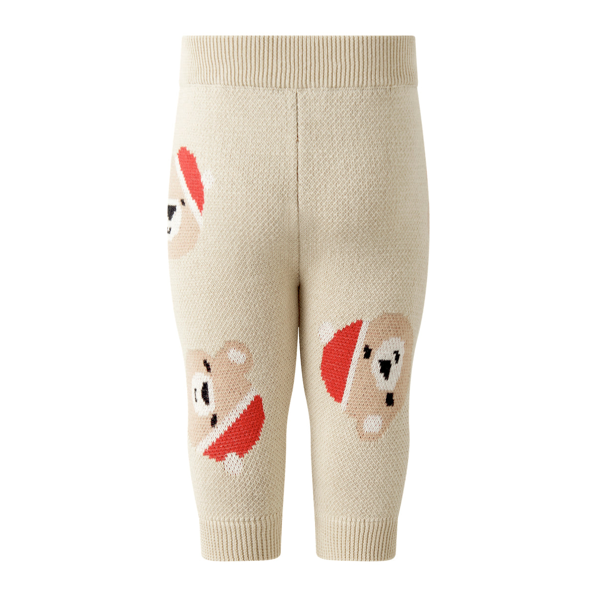 Santa Teddy Bear Knit Sweater & Leggings Set