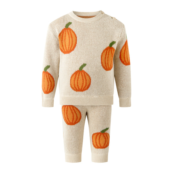 Pumpkin Knit Sweater & Leggings Set