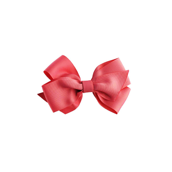 Coral Grosgrain Ribbon Hairbow