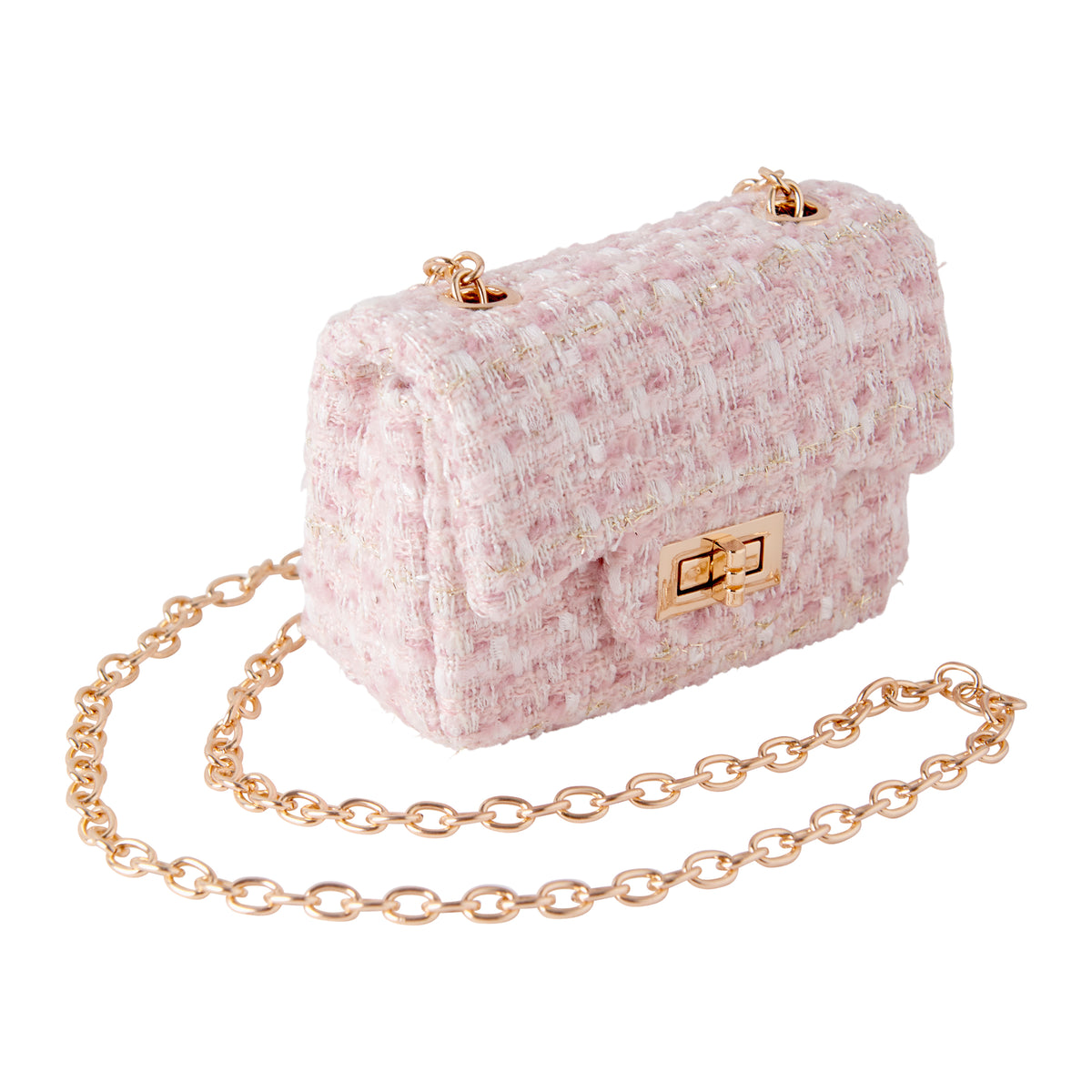 Pink Tweed Bag