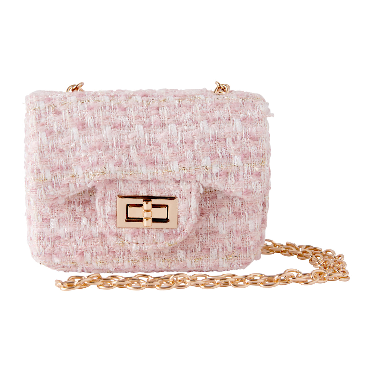 Pink Tweed Bag