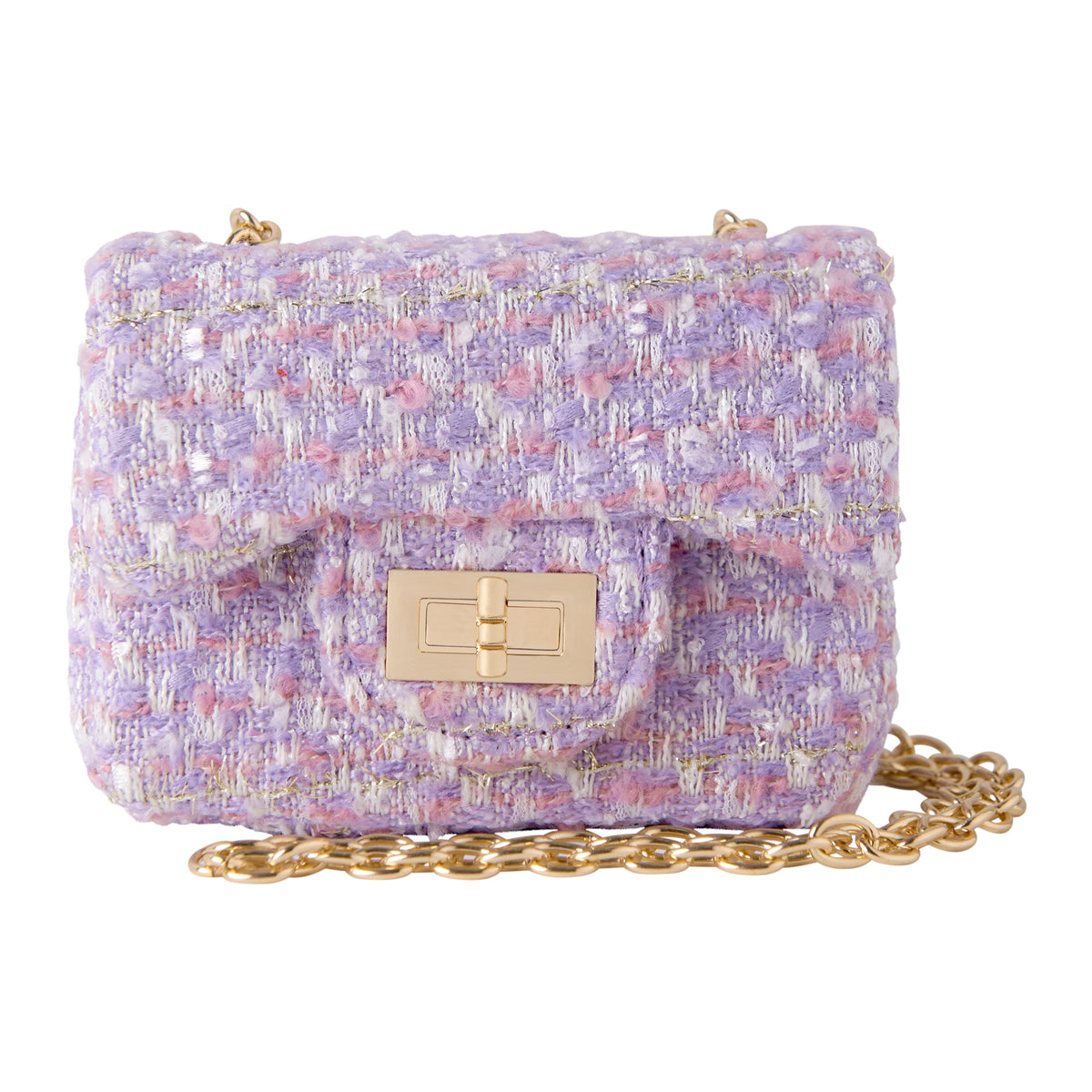 Purple Tweed Bag