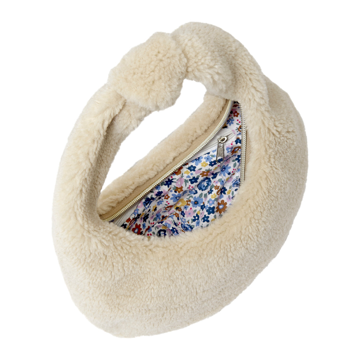 Beige Faux Fur Bag