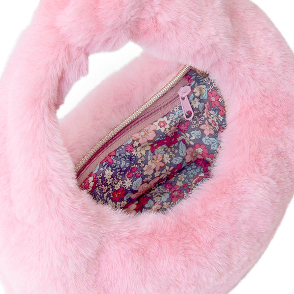 Pink Faux Fur Bag