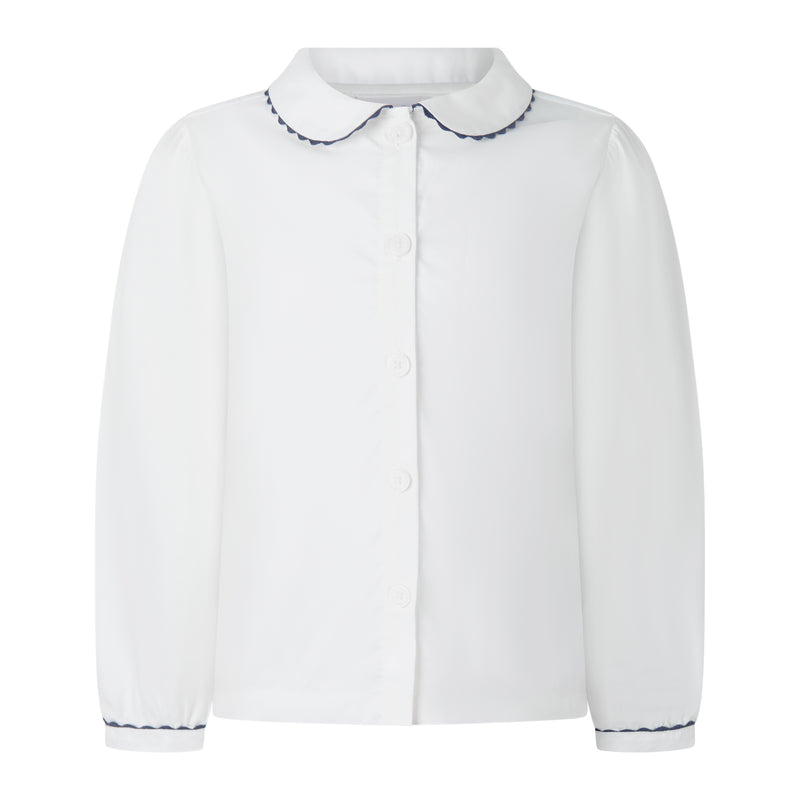 Navy Ric Rac Blouse