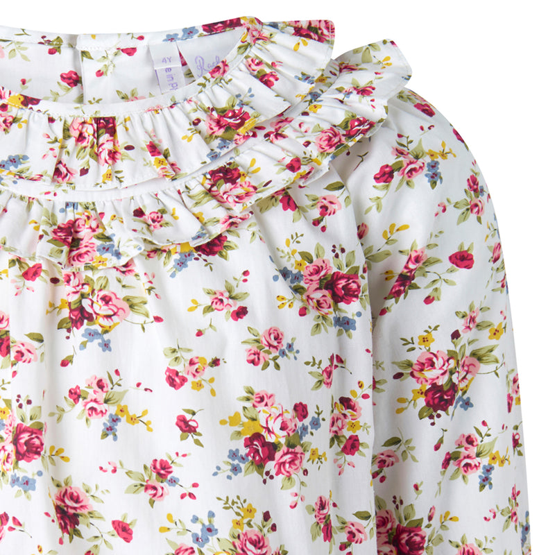 Ivory Bouquet Frill Blouse