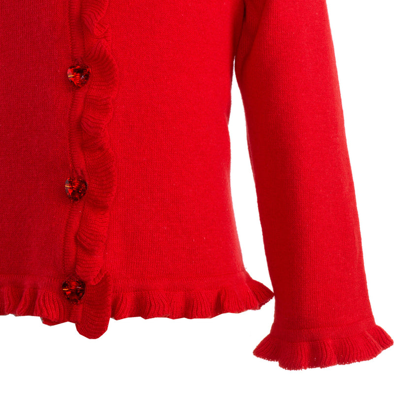 Red Frill Cardigan
