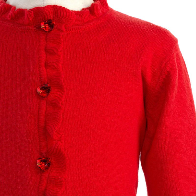 Red Frill Cardigan