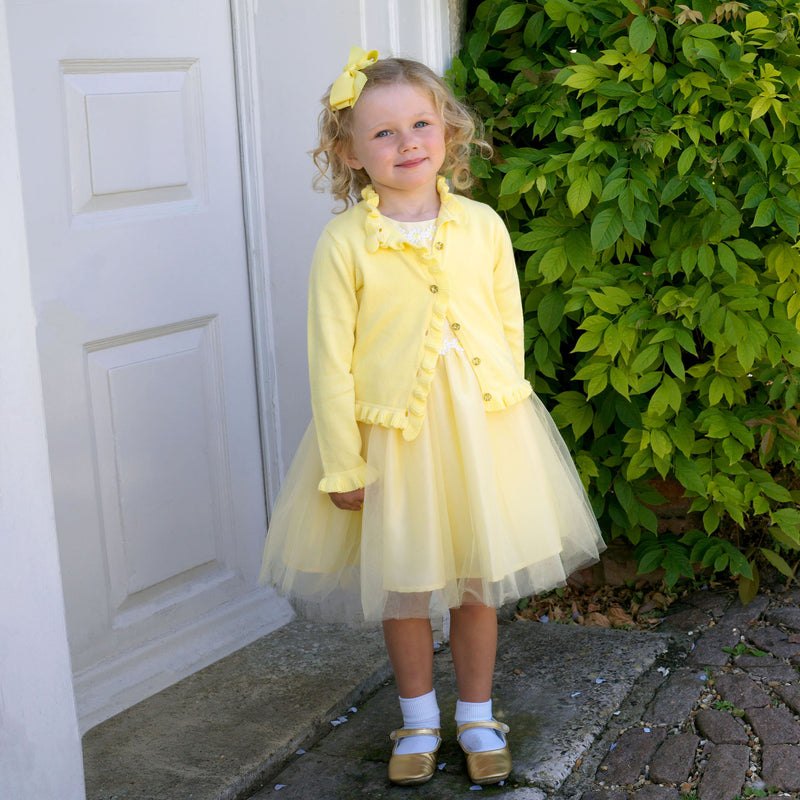 Yellow Frill Cardigan