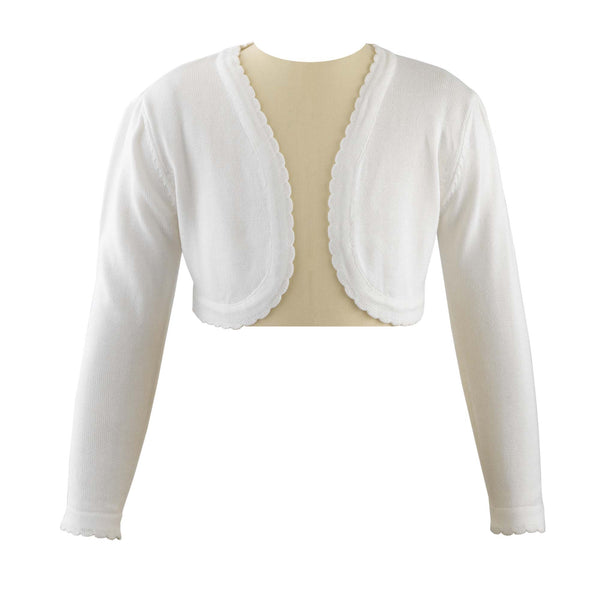 Ivory Scalloped Trim Bolero