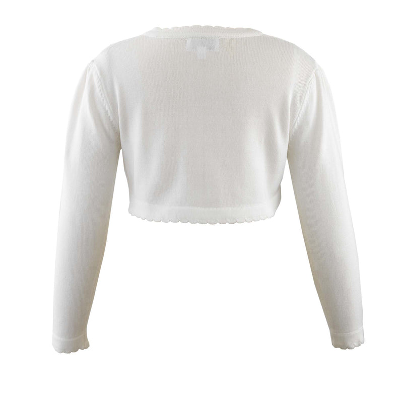 Ivory Scalloped Trim Bolero