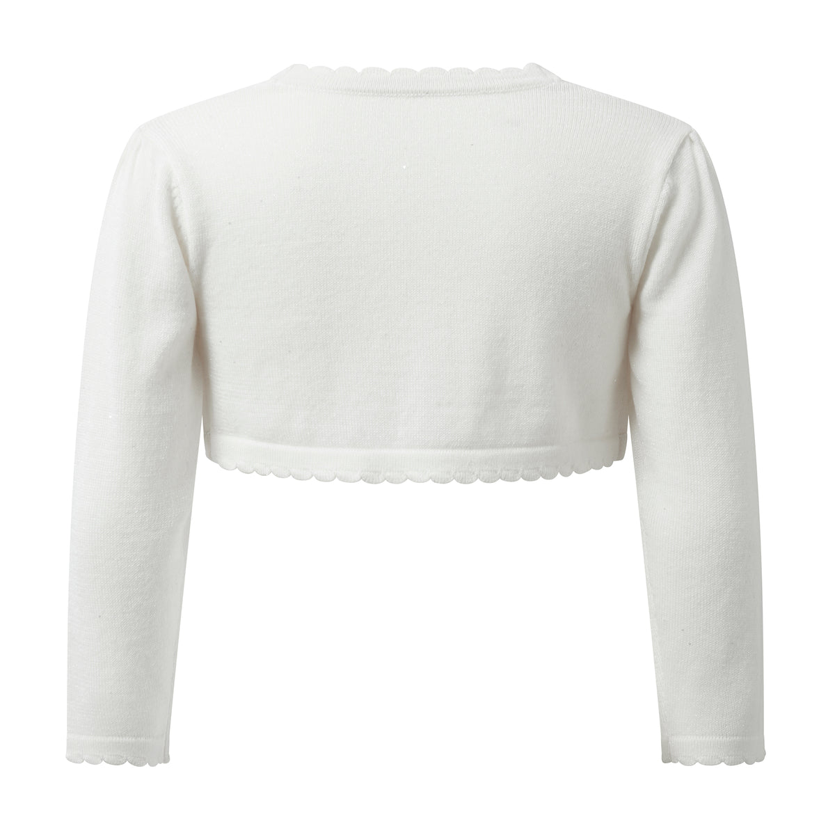 Ivory Sparkle Scalloped Bolero