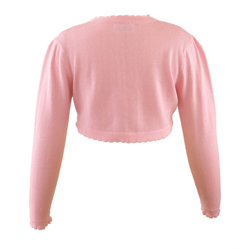 Pink Scalloped Trim Bolero