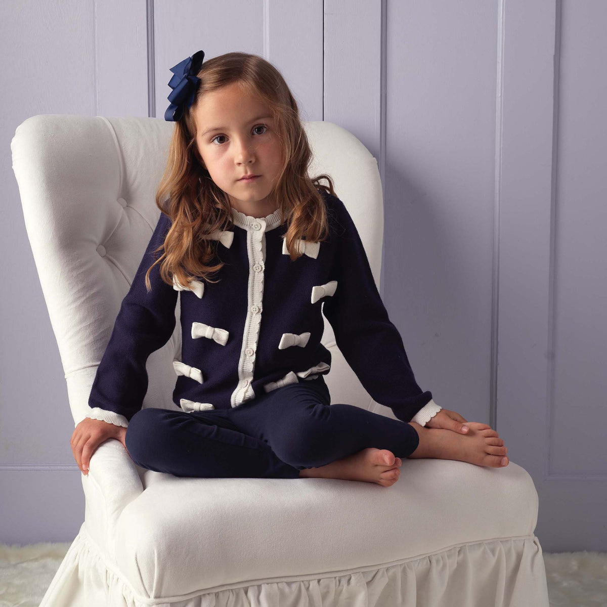 Bow Applique Cardigan