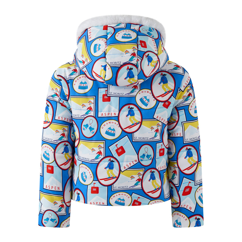 Ski Travel Printed Puffer Jacket