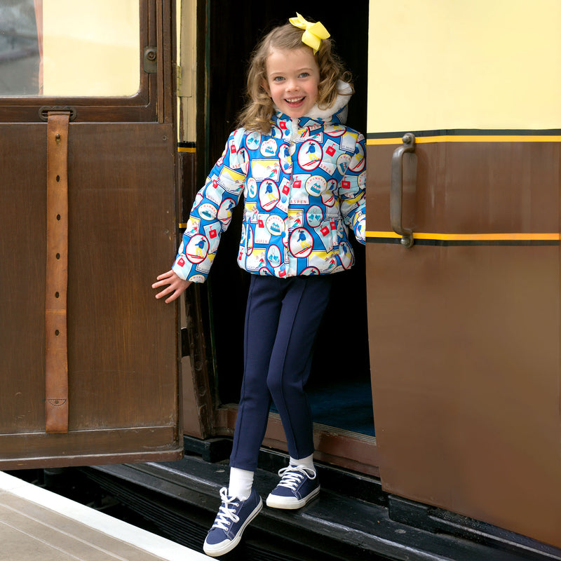 Ski Travel Printed Puffer Jacket