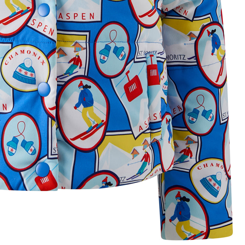 Ski Travel Printed Puffer Jacket