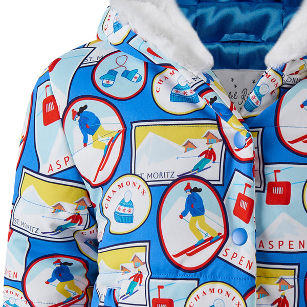 Ski Travel Printed Puffer Jacket