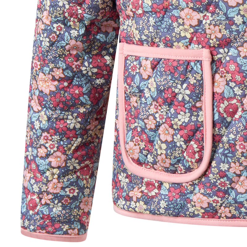 Pink Floral Quilted Jacket