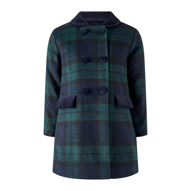 Blackwatch Velvet Trim Coat
