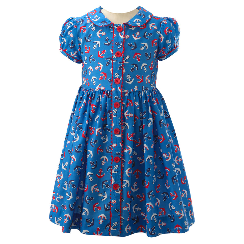 Anchor Button Front Dress