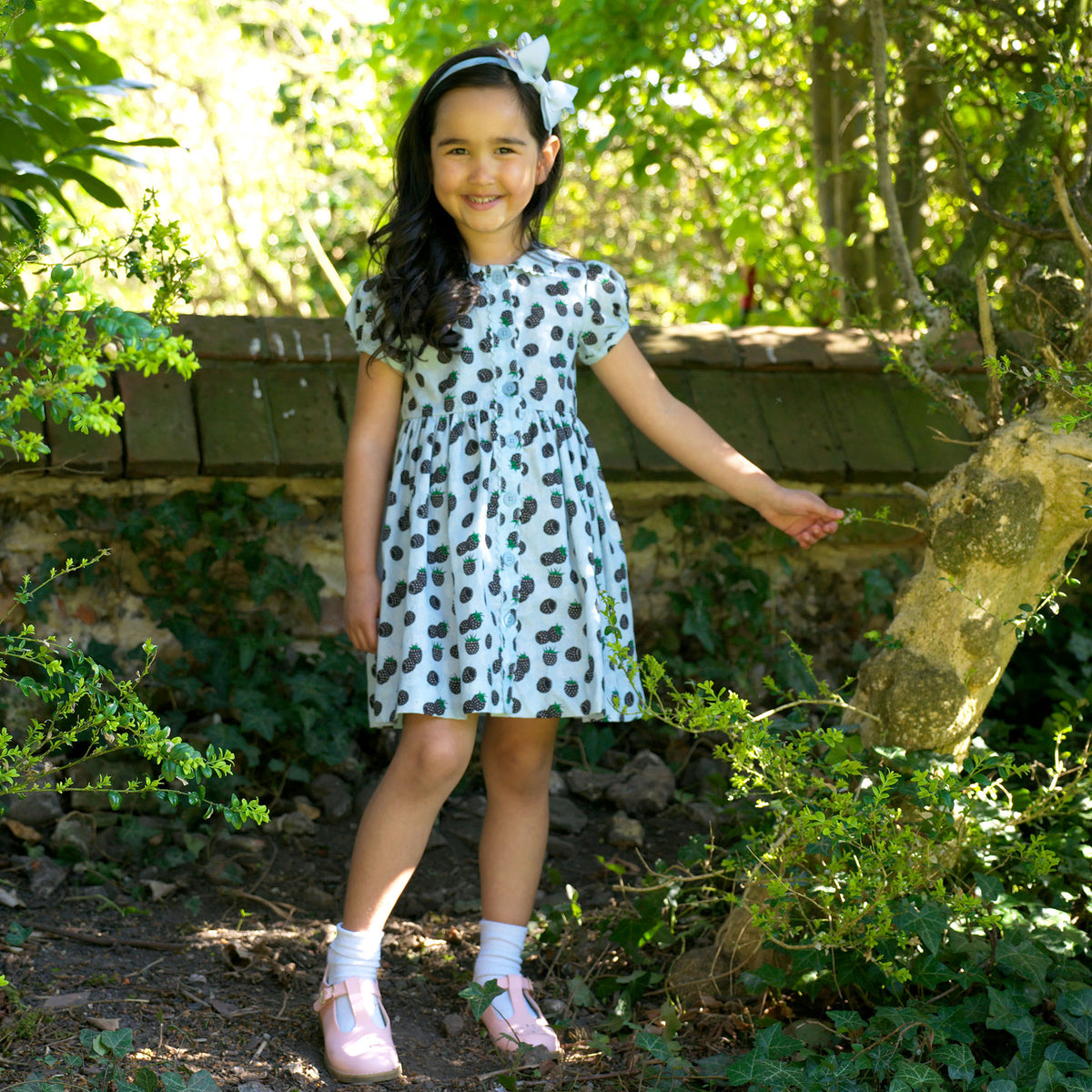 Blackberry Button-Front Dress