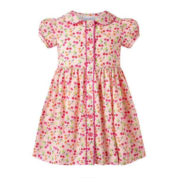 Cherry Button-Front Dress