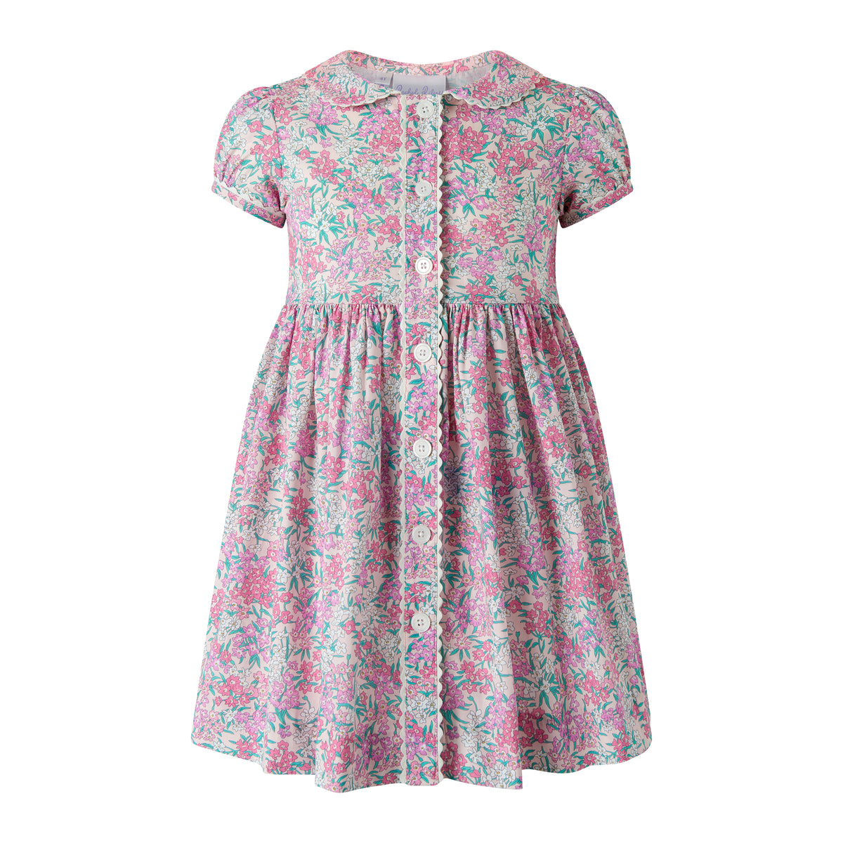 Candy Pink Floral Button-front Dress