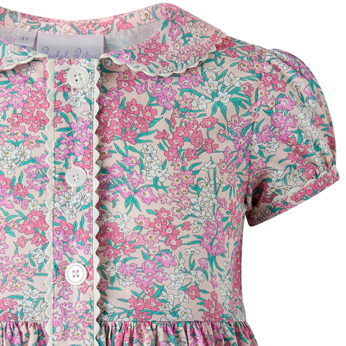 Candy Pink Floral Button-front Dress