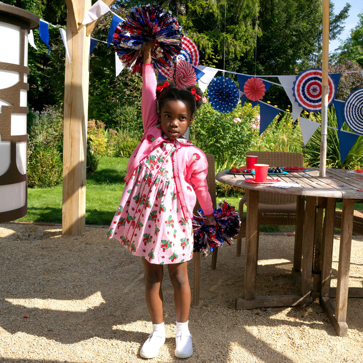 Strawberry Button-front Dress