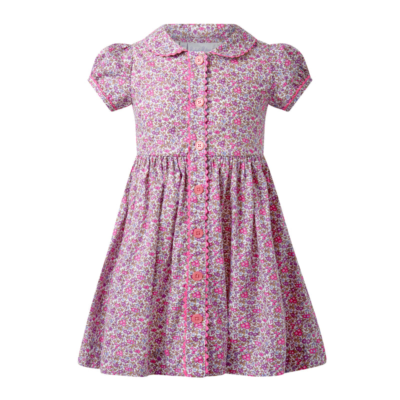 Floral Button-front Dress