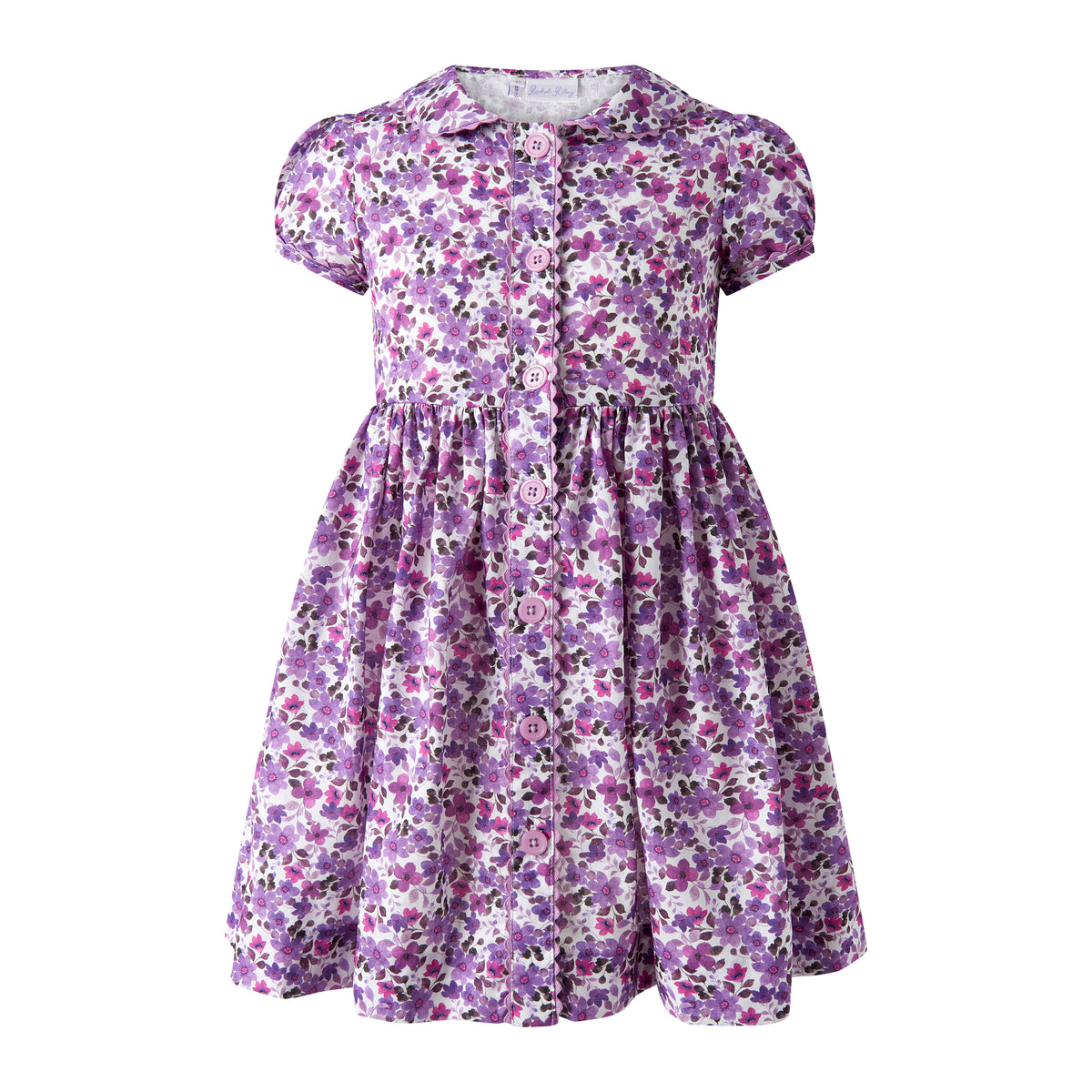 Violet Button-Front Dress