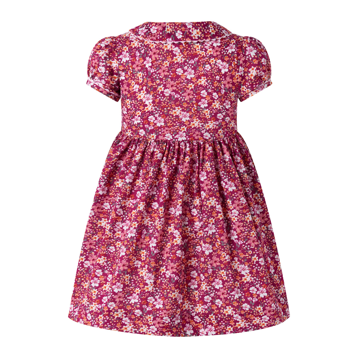 Red Floral Bloom Button-front Dress