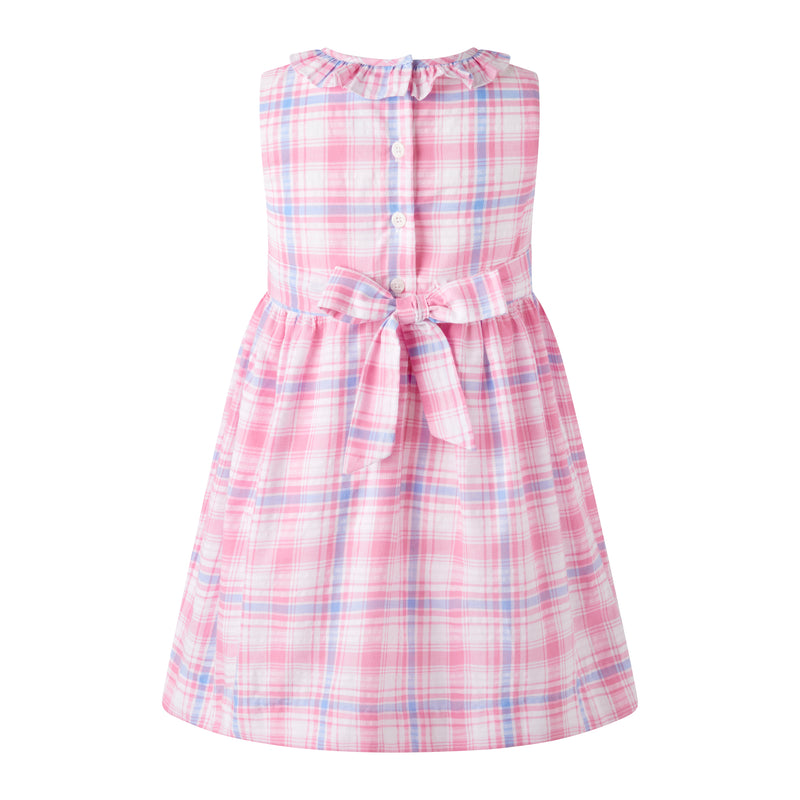 Madras Check Smocked Dress