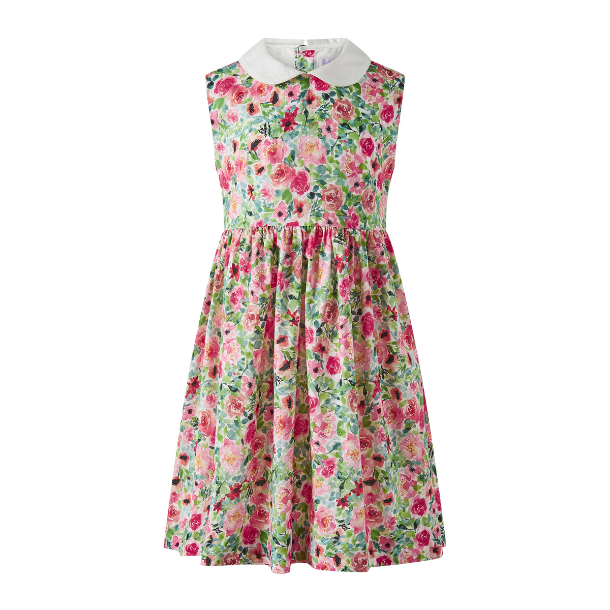 Watercolour Floral Peter Pan Collar Dress