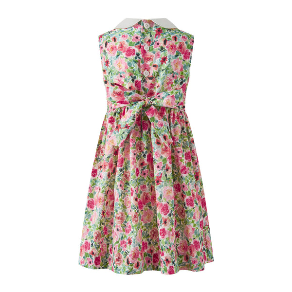 Watercolour Floral Peter Pan Collar Dress